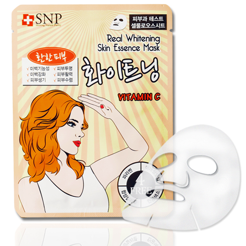 SNP 리얼 화이트닝 스킨 에센스 마스크 제품 이미지