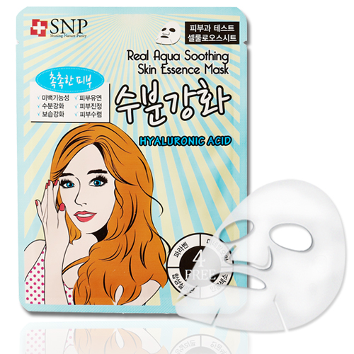 SNP 리얼 아쿠아 수딩 스킨 에센스 마스크 제품 이미지