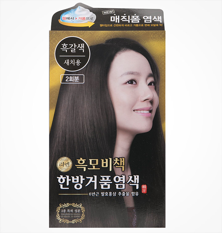 리엔 흑모비책 거품 염색제 제품 이미지
