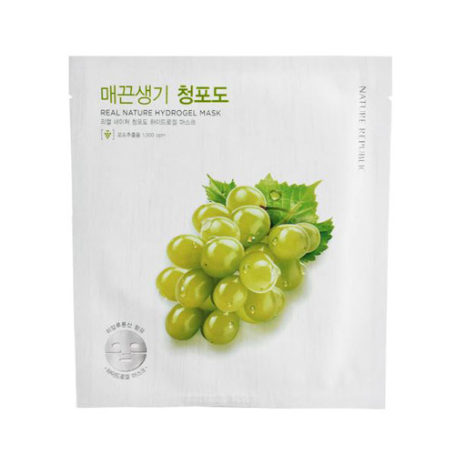 네이처리퍼블릭 리얼 네이처 청포도 하이드로겔 마스크 제품 이미지