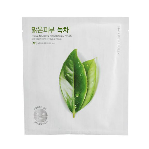네이처리퍼블릭 리얼 네이처 녹차 하이드로겔 마스크 제품 이미지