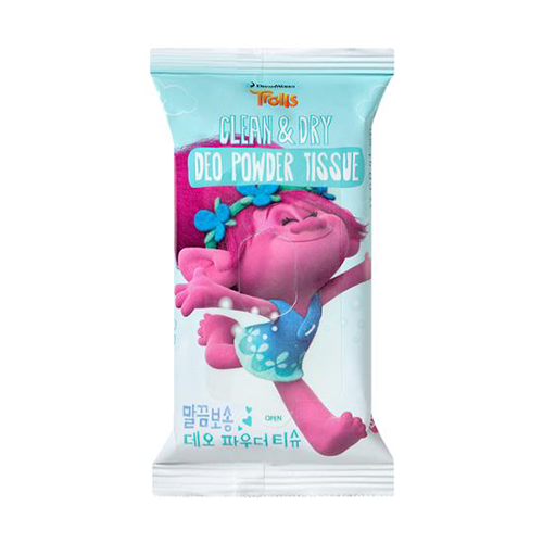 올리브영 트롤 파피 말끔보송 데오 파우더 티슈 제품 이미지