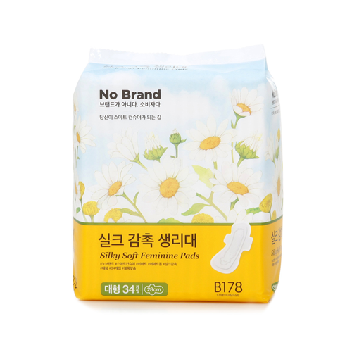 노브랜드 실크 감촉 생리대 대형 제품 이미지