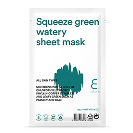 이네이처 브랜드의 제품 스퀴즈 그린 워터리 시트마스크