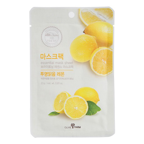 다이소 브랜드의 제품 올리브팜 에센셜 마스크 [레몬]