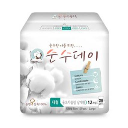 순면감촉 생리대 울트라슬림 날개형 대형