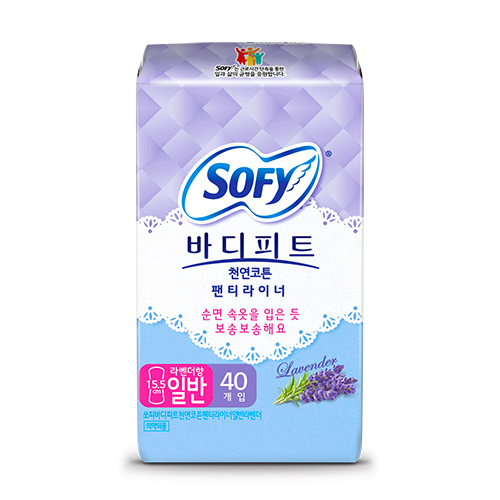 쏘피 쏘피 바디피트 천연코튼 팬티라이너 라벤더향 일반 제품 이미지