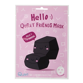 큐릿 브랜드의 제품 헬로 큐릿 프렌즈 차콜 마스크