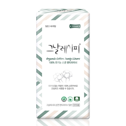 100% 유기농 순면 팬티라이너 일반
