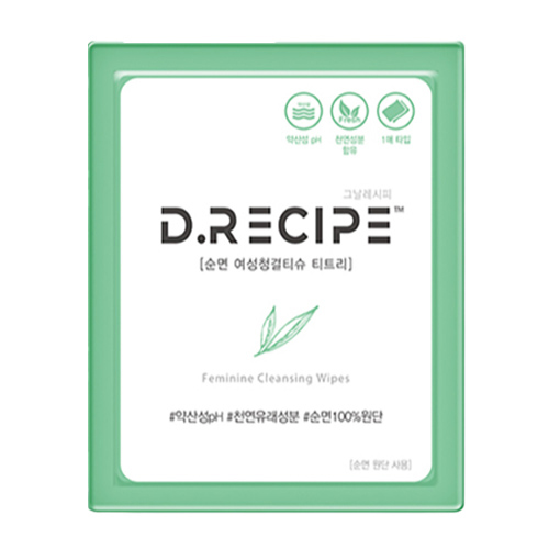 디레시피 순면 여성청결티슈 티트리 제품 이미지