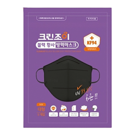 블랙 황사 방역 마스크 KF94