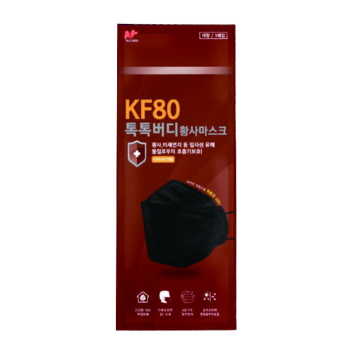 톡톡버디 황사마스크 블랙 KF80 제품 이미지