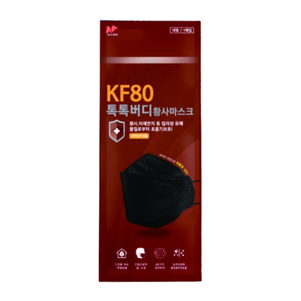 황사마스크 블랙 KF80