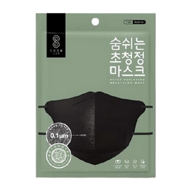 숨랩 브랜드의 제품 숨쉬는 초청정 마스크 블랙