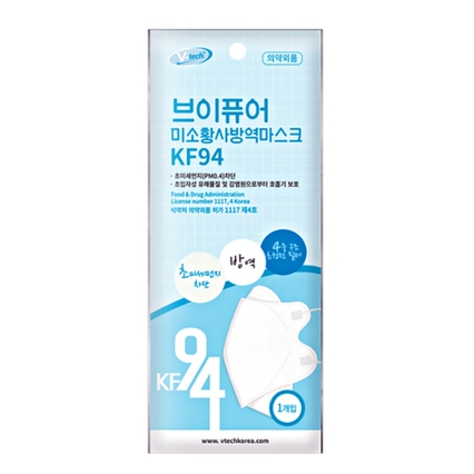 미소 황사 방역 마스크 KF94 대형