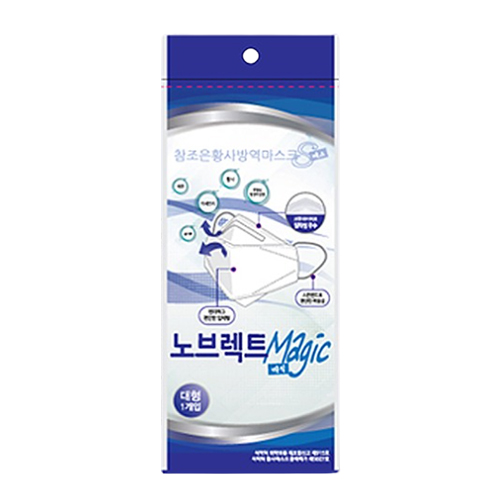 노브렉트 매직 황사 방역 마스크 화이트 KF94 대형 제품 이미지