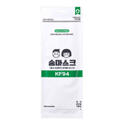 숨마스크 브랜드의 제품 황사 미세먼지 방역용 마스크 KF94 대형
