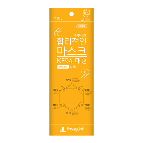 프로덕트랩 합리적인 마스크 KF94 대형 화이트 제품 이미지