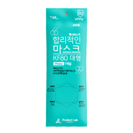 합리적인 마스크 KF80 대형 화이트