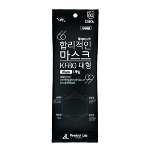 프로덕트랩 합리적인 마스크 KF80 대형 블랙 제품 이미지