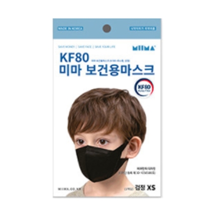 KF80 보건용 마스크 검정 XS