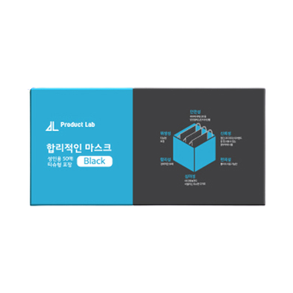 합리적인 마스크 사각타입 성인용 블랙