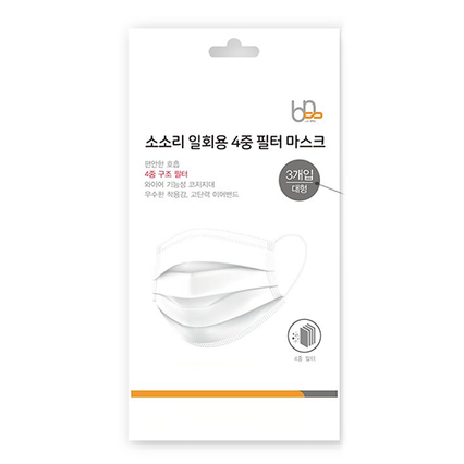 소소리 일회용 4중 필터 마스크
