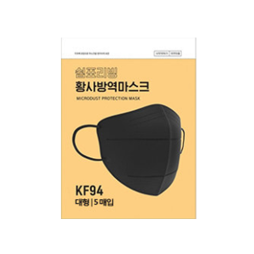 황사 방역마스크 KF94 대형 블랙