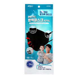 아텍스 브랜드의 제품 하이가드 방역마스크 대형 검정 KF94