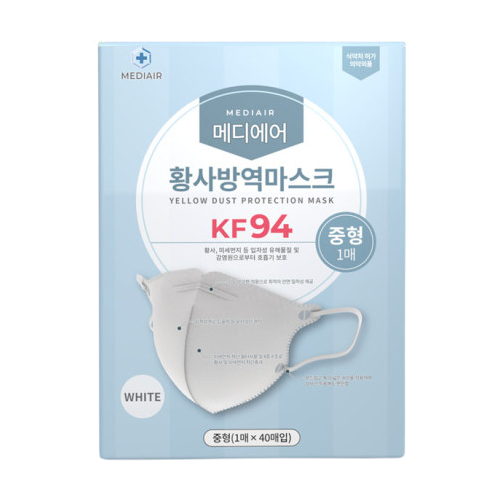 메디에어 황사방역마스크 KF94 흰색 제품 이미지