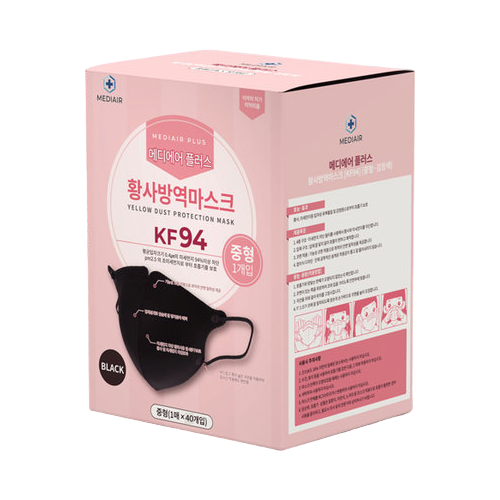 메디에어 메디에어 플러스 황사방역마스크 KF94 중형 검정색 제품 이미지