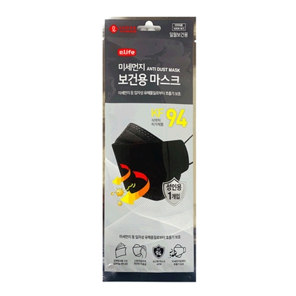 미세먼지 보건용 마스크 KF94 대형 블랙