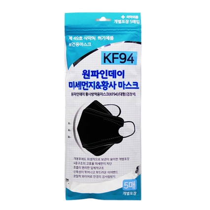 미세먼지&황사 마스크 KF94 대형 블랙