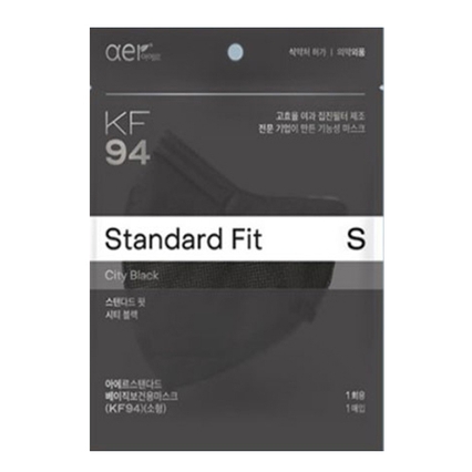 스탠다드 블랙 마스크 KF94 소형