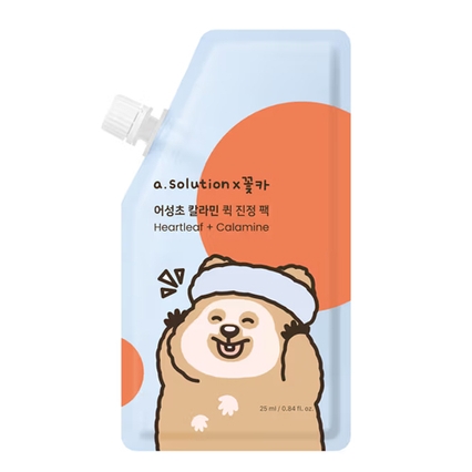 (에이솔루션X꽃카) 어성초 칼라민 퀵진정 팩