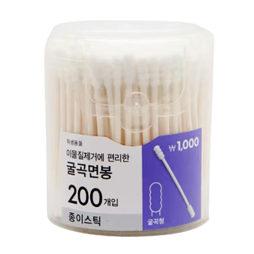 다이소 나선형 종이 면봉 제품 이미지