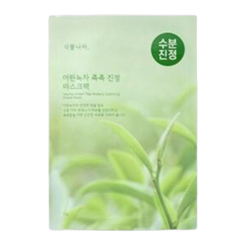 식물나라 어린녹차 촉촉 진정 마스크팩 제품 이미지