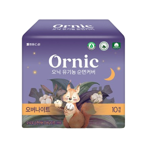 오닉 유기농 순면커버 오버나이트 제품 이미지