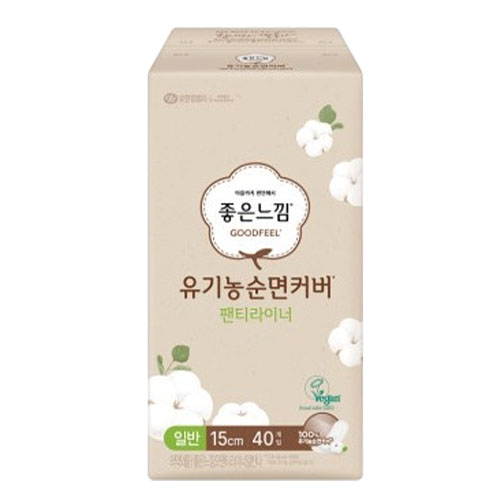 좋은느낌 유기농 순면커버 팬티라이너 일반  제품 이미지