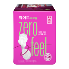 화이트 브랜드의 제품 제로필 생리대 중형