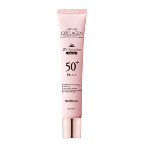 웰더마 사파이어 콜라겐 퍼펙트 톤업 선크림 [SPF50+/PA+++] 제품 이미지