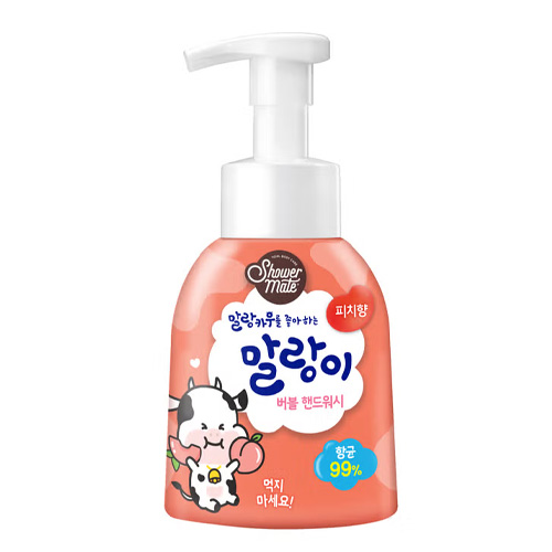 샤워메이트 말랑카우 버블 핸드워시 [피치향] 제품 이미지