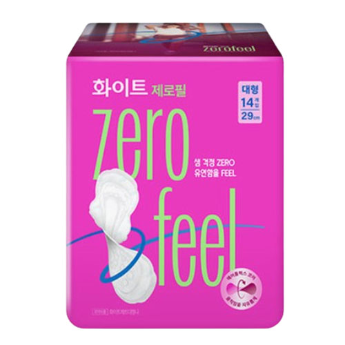화이트 제로필 생리대 대형 제품 이미지