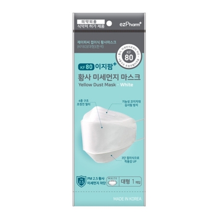 황사 미세먼지 마스크 KF80